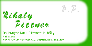 mihaly pittner business card