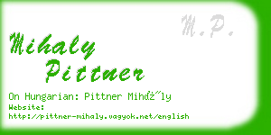 mihaly pittner business card